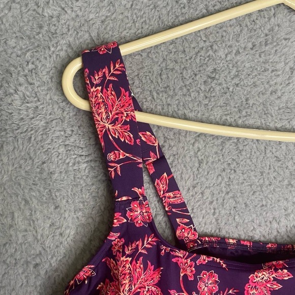 NWT Lands end tankini top swimsuit wide straps tropical vacation resortwear 1X - Picture 3 of 11